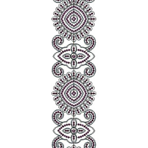 Cording & Sequin Lace Embroidery Design 14367