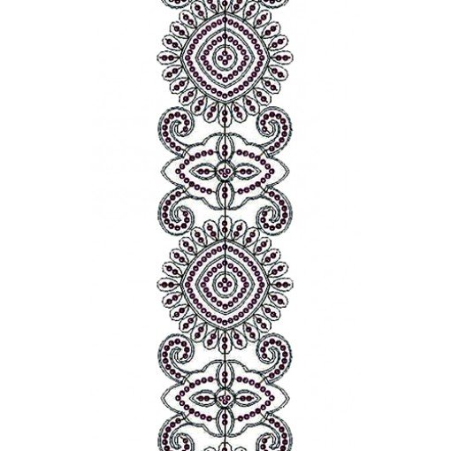 Cording & Sequin Lace Embroidery Design 14367
