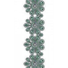 Printable Cording & Sequins Lace Embroidery Design 14374