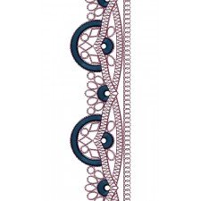 Wedding Dress Embroidery Lace Design 14375
