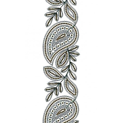 Ceremonial Dress Embroidery Lace Design 14377