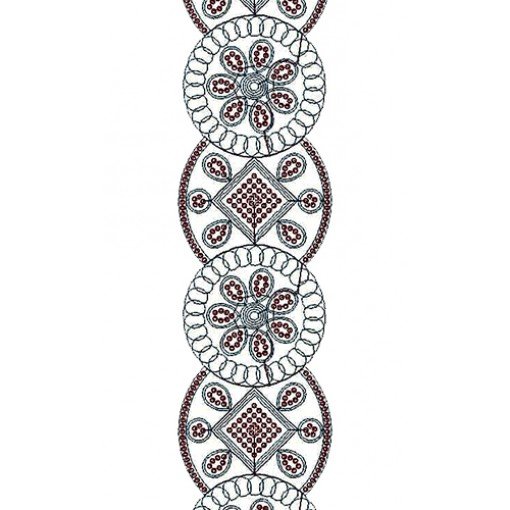 Cording & Sequins Lace Machine Embroidery Design 14380