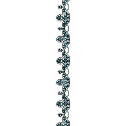Cording & Sequins Embroidery Lace Design 14388