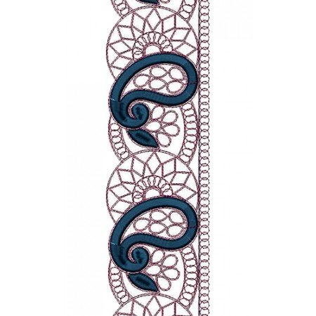 Cording Embroidery Lace Border Design 14392