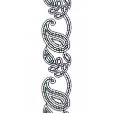 Cording Embroidery Lace Design For Kurtis 14400