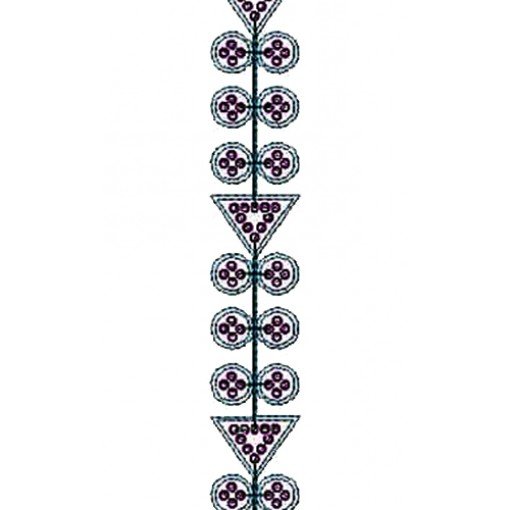 Sequins & Cording Lace Embroidery Design 14403