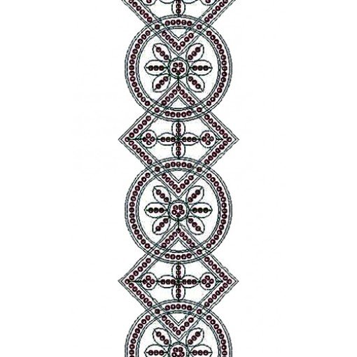 Embroidery Cording & Sequins Lace Design 14411