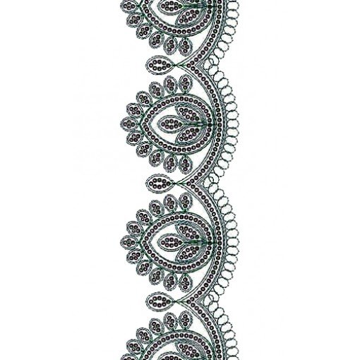 Traditional Special Handwork Bridal Lace Design 14413