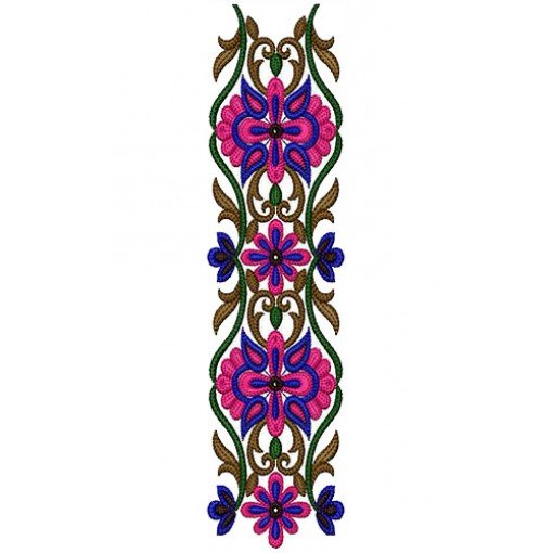 Exclusive Banarsi Lace Embroidery Design 14460
