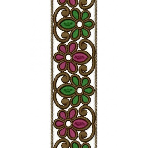Awesome Machine Embroidery Border Design 14462
