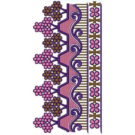 Embroidery Design On Lace 15032