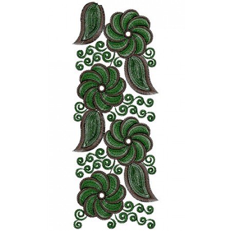 Designer Lace Border Embroidery Design 15154