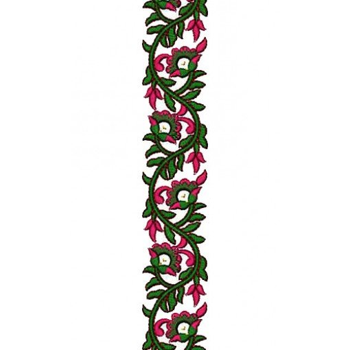 Lace Border Fancy Saree Embroidery Design 15441