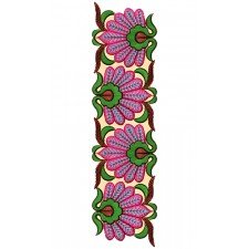 Satin Crepe Lace Border Design 16055