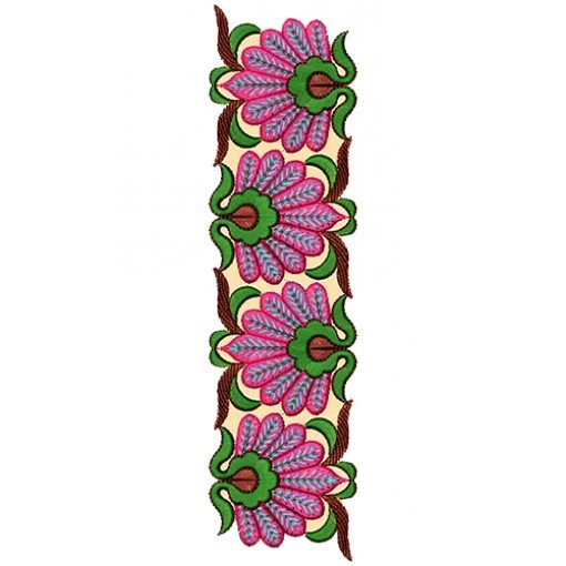 Satin Crepe Lace Border Design 16055