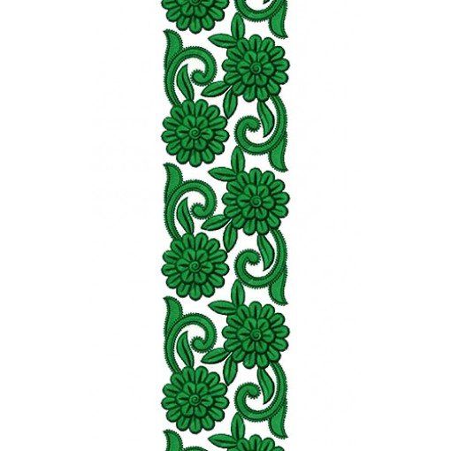 Scarf Lace Embroidery Design 16077