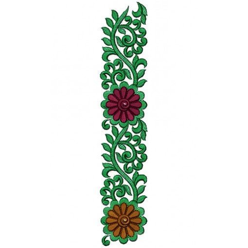 Crepe Lace Work Design 16100