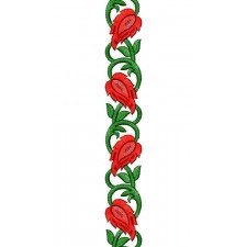 Red Lace Border Design 16108