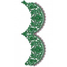 Green Georgette Lace Design 16227