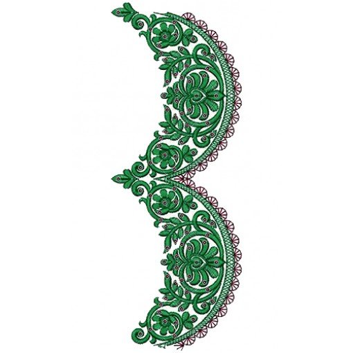 Green Georgette Lace Design 16227