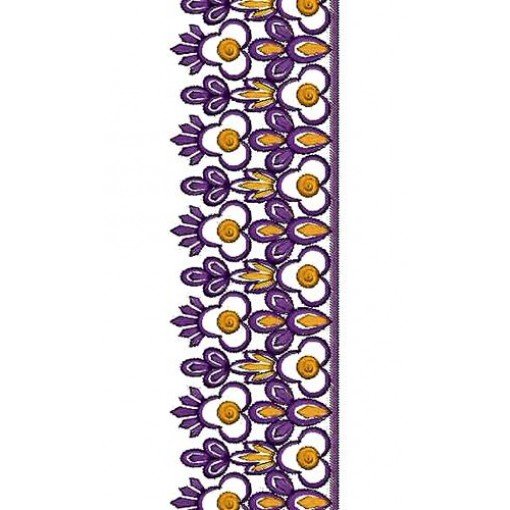 Floral Indian Parsi Embroidery Lace 16514