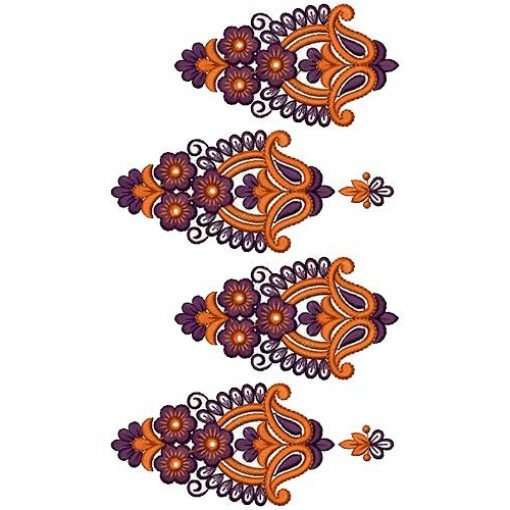 Japanese Flower Lace Embroidery Design 16524