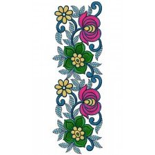 Floral Flower Lace Embroidery Design 16539