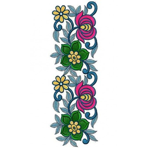 Floral Flower Lace Embroidery Design 16539