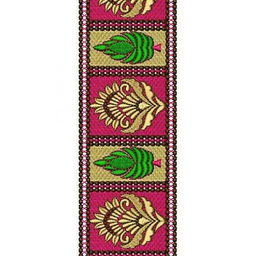 Border Flowers Embroidery Lace Design 16565