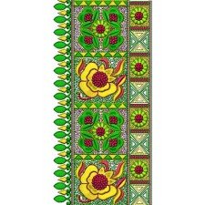 Designer Flower Lace Embroidery Design 16579