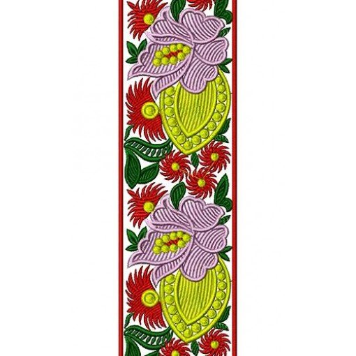 Bed Sheets Lace Embroidery Design 16585
