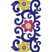 Lotus Flower Embroidery Lace Design 16738