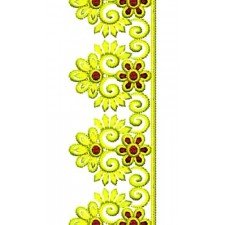 Computer Dress Lace Embroidery Design 16810