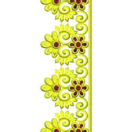 Computer Dress Lace Embroidery Design 16810