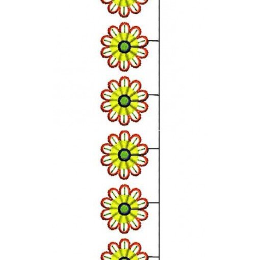 Simple Lawn Lace Embroidery Design 16819
