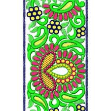 Maxi Skirt Border Embroidery Design 16821