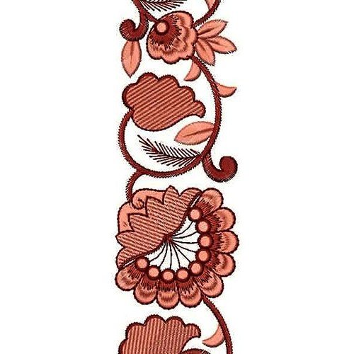Sari Border Ribbon Embroidery Design 16825