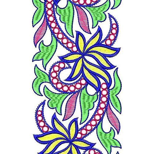 Motifs Saree Borders Embroidery Design 16827