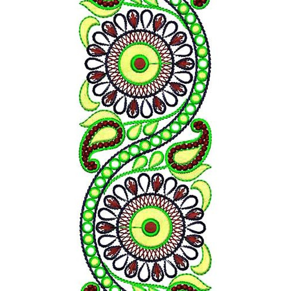 Gota Patti Border Embroidery Design 16828