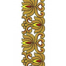 Golden Lotus Embroidery Border 16837