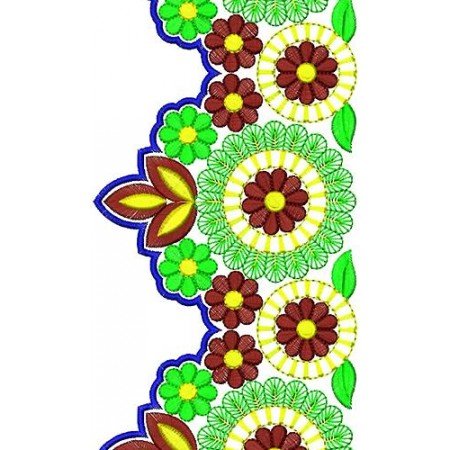 Cotton Embroidery Border Design 16839