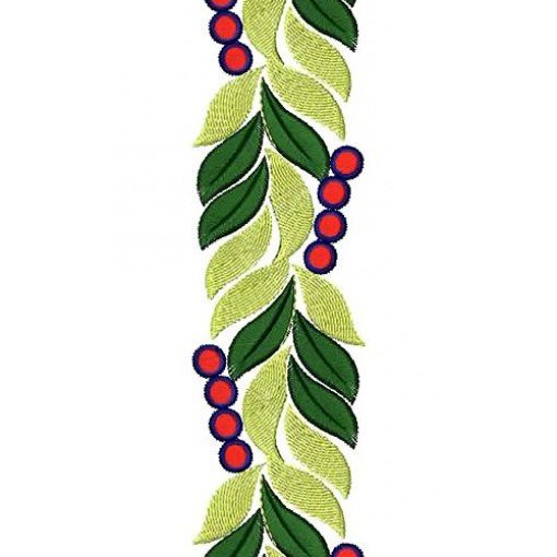 Green Leaf  Lace Embroidery Design 16840