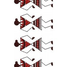 Warli Folk Art Lace Embroidery Design 16915 Warli Folk Art Lace Embroidery Design 16915