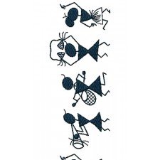 Indian Traditional Warli Embroidery Design 16918