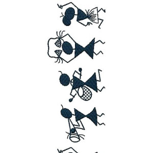 Indian Traditional Warli Embroidery Design 16918