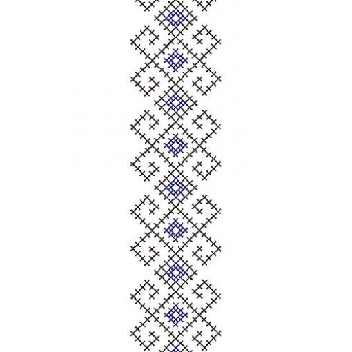 Violets Border Cross Stitch Embroidery Design 17084