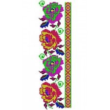 Flowers Quilt Cross Stitch Lace Embroidery Design 17088
