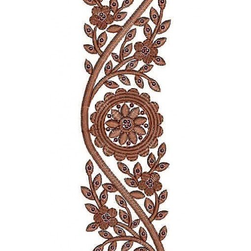 Superb Stylish Sequins Lace Border Brocade Design