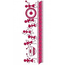 Warli Lace Embroidery Design 17171