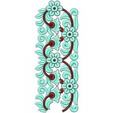 Blue Indigo Passion Flower Lace Design 17177